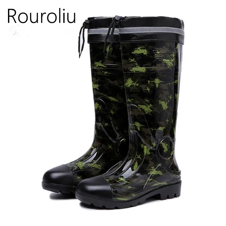 New Hot Men Fashion Knee-high PVC Rain Boots Non-slip Camouflage Rainboots Waterproof Male Winter Warm Water Shoes #TS107
New Hot Men Fashion Knee-high PVC Rain Boots Non-slip Camouflage Rainboots Waterproof Male Winter Warm Water Shoes #TS107