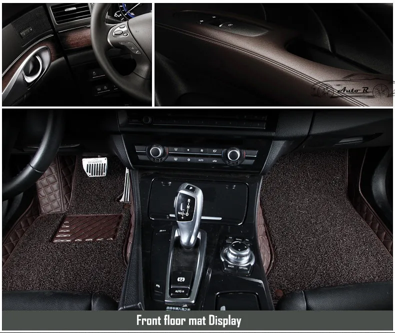 double layer coil leather car floor mats 8