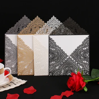 12PC Wedding Party Invitation Card Romantic Decorative Cards Envelope Delicate Carved Pattern Wedding Invitations Party Supply
12PC Wedding Party Invitation Card Romantic Decorative Cards Envelope Delicate Carved Pattern Wedding Invitations Party Supply