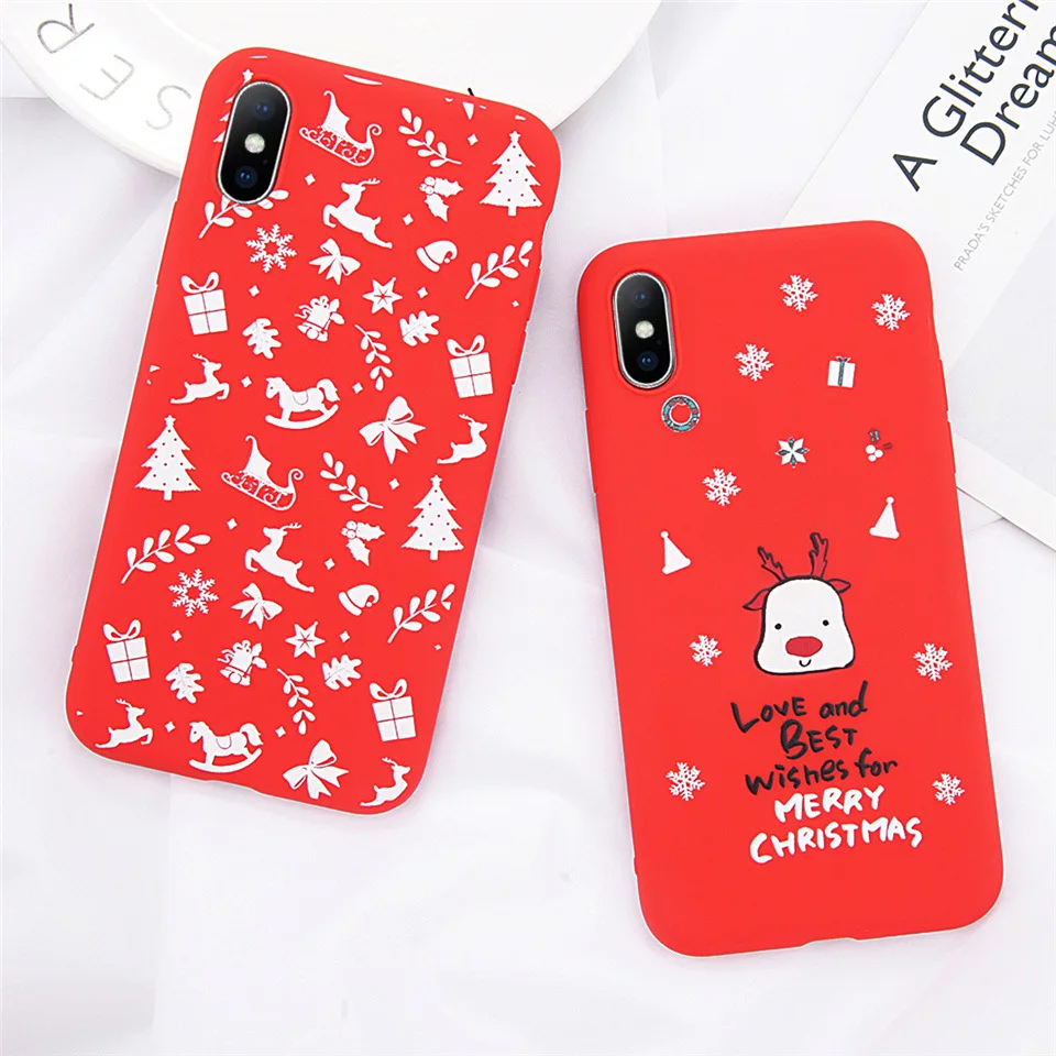 Lovebay Phone Case For iPhone 6 6s 7 8 Plus X XR XS Max Cute Cartoon Letter Deer Smiley Face Soft TPU For iPhone 5 5S SE Cover - Cartoon Ovely Santa Claus Elk Christmas iPhone XR iPhone 6 Plus iPhone 6 iPhone XS iPhone 6s iPhone 7 iPhone XS MAX iPhone 5s iPhone 7 Plus iPhone X iPhone SE iPhone 8 iPhone 5 iPhone 6s plus iPhone 8 Plus Fitted Case Yes Dirt-resistant Anti-knock Marble Cute Patterned Animal Exotic 4.0 4.7 5.5 5.8 inch Apple iPhones lovebay For Apple iphone 5 5s SE 6 6s Plus For Apple iphone 7 8 Plus For Apple iphone X Cute Cartoon Ovely Santa Claus Elk Christmas Painted Fashion Soft TPU Full Cover Fundas High Quality Soft TPU Luxury Fashion Retro Vintage Deluxe Mobile Phone Case Gift for women man Girl Boy Dirt-Resistant Anti-Knock Shockproof Protective Coque