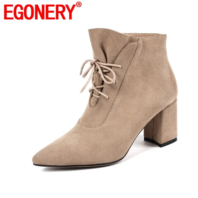 egonery woman ankle boots black suede middle shoes ladies fashion footwear women shoes lace-up casual pointed toe ankle boots
egonery woman ankle boots black suede middle shoes ladies fashion footwear women shoes lace-up casual pointed toe ankle boots
