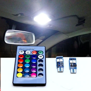 2 Pieces T10 W5W LED Car Lights LED Bulbs RGB With Remote Control 194 168 501 Strobe Led Lamp Reading Lights White Red Amber 12V
2 Pieces T10 W5W LED Car Lights LED Bulbs RGB With Remote Control 194 168 501 Strobe Led Lamp Reading Lights White Red Amber 12V