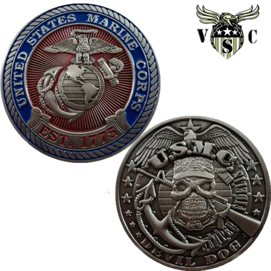 Marine Corps USMC Devil Dogs Challenge Coin