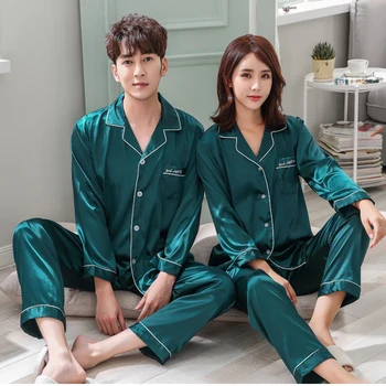 Couples Men&Women Satin Pajamas Set 2pcs Shirt&Pant Home Clothes Lovers Sleepwear Intimate Lingerie Pyjamas Suit M L XL XXL 3XL
Couples Men&Women Satin Pajamas Set 2pcs Shirt&Pant Home Clothes Lovers Sleepwear Intimate Lingerie Pyjamas Suit M L XL XXL 3XL