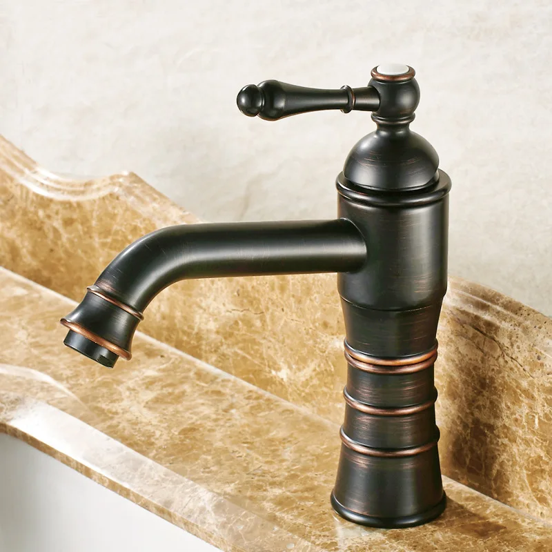 Black American retro washbasin, lower basin, hot and cold water single hole deck mounted basin short black Bronze Faucet
Black American retro washbasin, lower basin, hot and cold water single hole deck mounted basin short black Bronze Faucet
