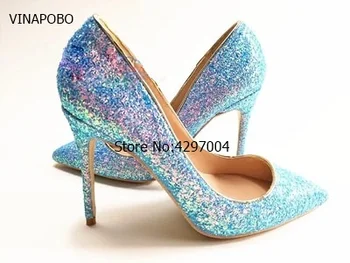 VINAPOBO Woman Shoes Spring Blue Glitter Sequin Pointed Toe Ladies Pumps Sexy 12cm Discount High Heels For Women Wedding Shoes
VINAPOBO Woman Shoes Spring Blue Glitter Sequin Pointed Toe Ladies Pumps Sexy 12cm Discount High Heels For Women Wedding Shoes