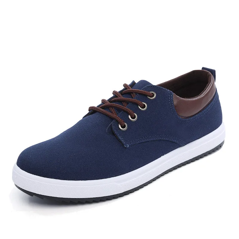 New Fashion Men Canvas Casual Shoes Size 39-45 Leather Pathchwork Man Summer Lace-up Flats Black Blue Grey
New Fashion Men Canvas Casual Shoes Size 39-45 Leather Pathchwork Man Summer Lace-up Flats Black Blue Grey