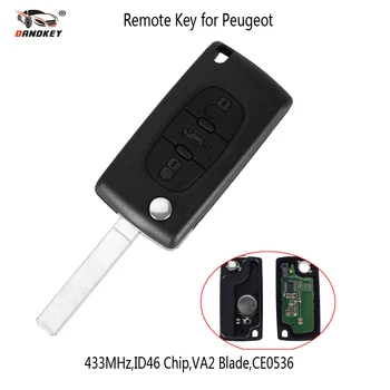 Dandkey 10PCS Remote Control Flip Folding Key 3 Buttons 433MHz ID46 Chip for Peugeot 207 307 308 407 607 CE0536 VA2 Blade
Dandkey 10PCS Remote Control Flip Folding Key 3 Buttons 433MHz ID46 Chip for Peugeot 207 307 308 407 607 CE0536 VA2 Blade