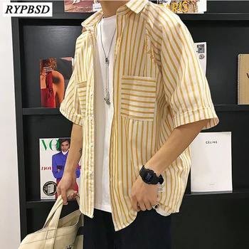 Summer New 2019 Korean Fashion Harajuku Striped Shirts Men Loose Casual Single Breasted Short-sleeved Oversized Shirt Men M-XXL
Summer New 2019 Korean Fashion Harajuku Striped Shirts Men Loose Casual Single Breasted Short-sleeved Oversized Shirt Men M-XXL