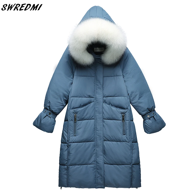 SWREDMI X-Long Winter Women Jacket Coat Plus Size Big Fur Hooded Warm Winter Parka Thick Warm Down Cotton Jacket Mujer Clothing
SWREDMI X-Long Winter Women Jacket Coat Plus Size Big Fur Hooded Warm Winter Parka Thick Warm Down Cotton Jacket Mujer Clothing