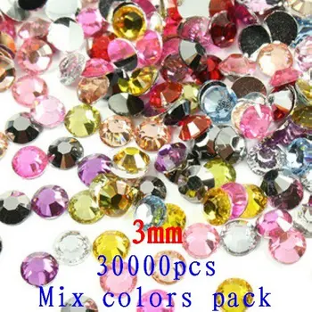 30000pcs 3mm Colorized Stick Drill Resin Rhinestones Flatback Bead 3D Nail Art Decoration Glue For Foil Clothes Shoes DIY Design
30000pcs 3mm Colorized Stick Drill Resin Rhinestones Flatback Bead 3D Nail Art Decoration Glue For Foil Clothes Shoes DIY Design