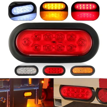 12V Red 10 LED Oval Stop Turn Signal Brake Marker Tail light LED Light, Flush Mount Trailer Truck Marine Waterproof for Lorry
12V Red 10 LED Oval Stop Turn Signal Brake Marker Tail light LED Light, Flush Mount Trailer Truck Marine Waterproof for Lorry