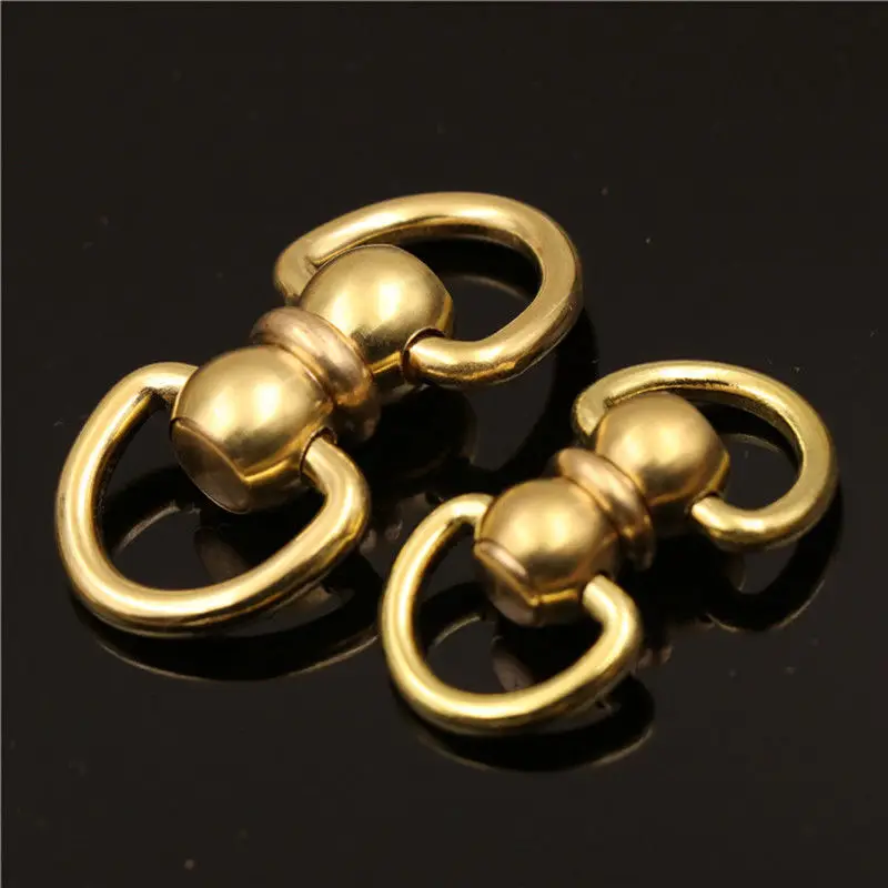 Solid Brass Swivel Eye Rotating Connector Double End D ring for Keychain Key Ring Wallet Fob Clip connecting
Solid Brass Swivel Eye Rotating Connector Double End D ring for Keychain Key Ring Wallet Fob Clip connecting