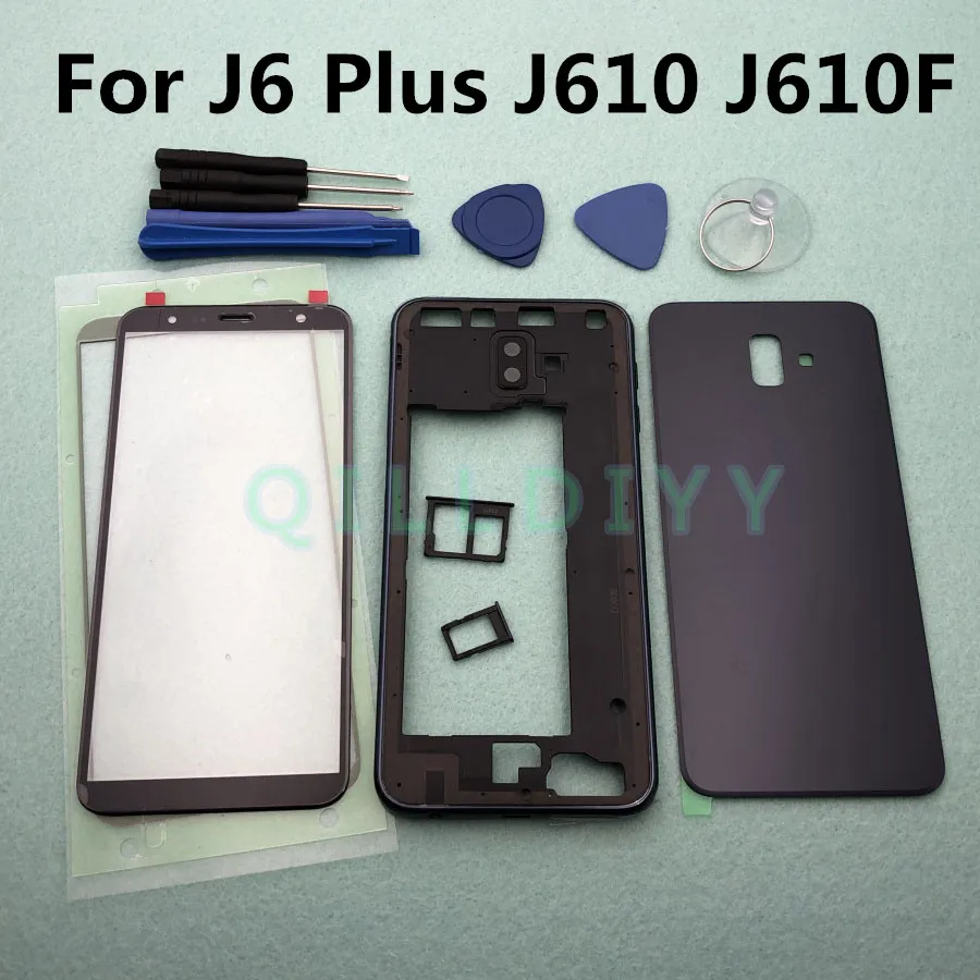 J6+ Full Housing Case For Samsung Galaxy J6 Plus 2018 J610 J610F LCD panel Middle Frame Battery door Cover + Front Glass Lens
J6+ Full Housing Case For Samsung Galaxy J6 Plus 2018 J610 J610F LCD panel Middle Frame Battery door Cover + Front Glass Lens