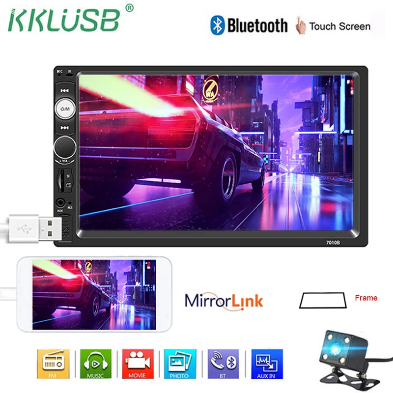 2 din car radio 7" HD Player MP5 Touch Screen Digital Display Bluetooth Multimedia Player USB 2din Autoradio Car Backup Monitor
2 din car radio 7" HD Player MP5 Touch Screen Digital Display Bluetooth Multimedia Player USB 2din Autoradio Car Backup Monitor