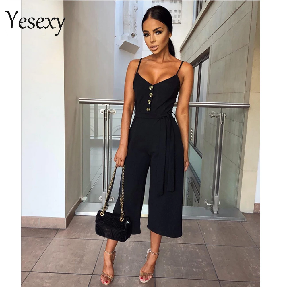 Yesexy 2019 Sexy Women V-Neck Off Shoulder Sleeveless Jumpsuit Lace-Up Button Backless Playsuit TB0045
Yesexy 2019 Sexy Women V-Neck Off Shoulder Sleeveless Jumpsuit Lace-Up Button Backless Playsuit TB0045