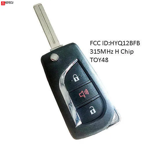 Keyecu New Filp Car key 3 Button 315MHz H CHIP Replacement Flip Remote Key for Toyota Corolla 2018 FCC: HYQ12BFB 89070-12A20
Keyecu New Filp Car key 3 Button 315MHz H CHIP Replacement Flip Remote Key for Toyota Corolla 2018 FCC: HYQ12BFB 89070-12A20