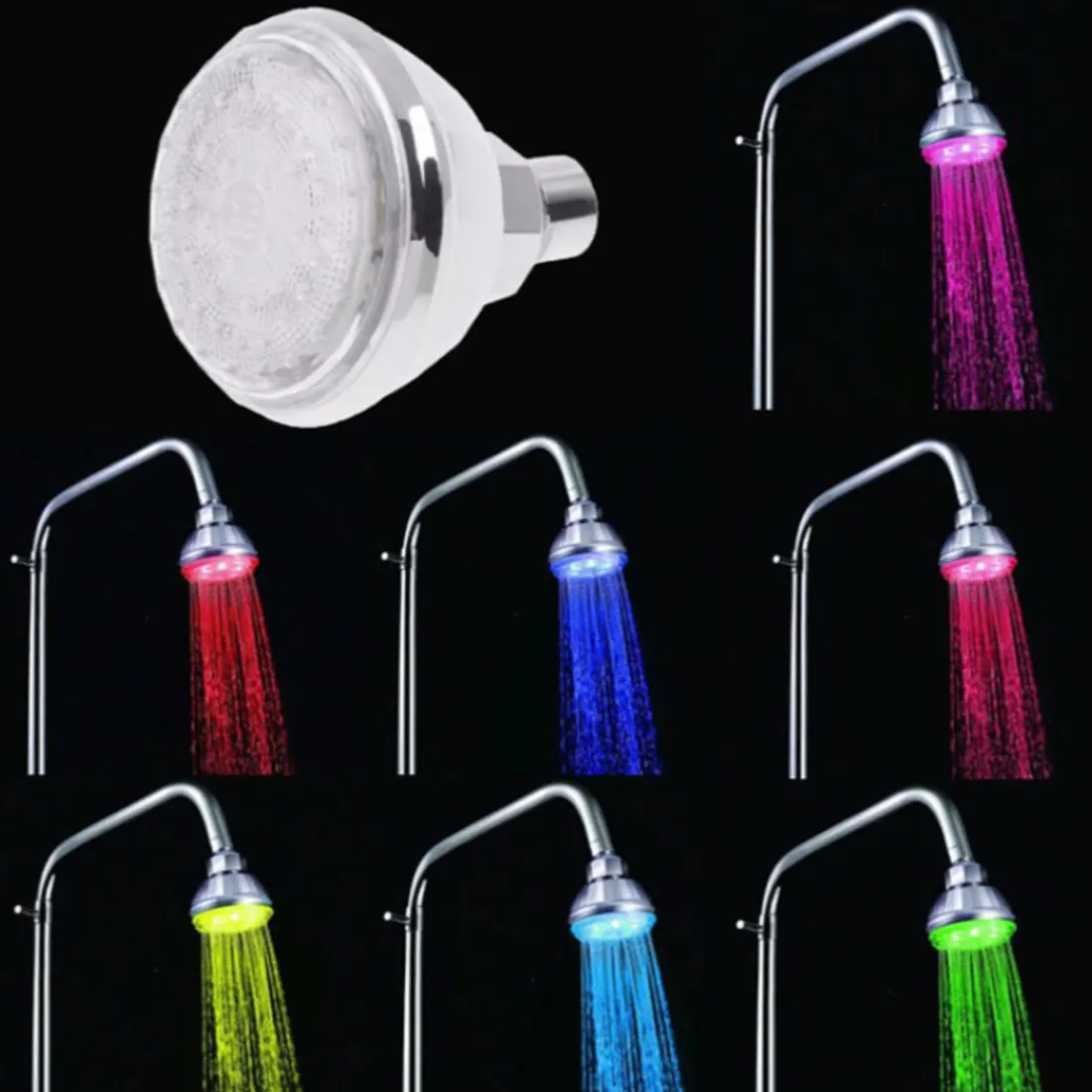 Water Gradual Colorful LED Shower Head Top Spray Temperature-controlled LED Shower Faucets Light Intelligent Water Temperature
Water Gradual Colorful LED Shower Head Top Spray Temperature-controlled LED Shower Faucets Light Intelligent Water Temperature