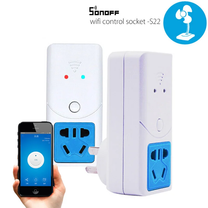 SONOFF S22 Wifi Wireless Socket Plug for Temperature Remote Control Smart Timer Power Supply Switch Smart Home Automatic Socket
SONOFF S22 Wifi Wireless Socket Plug for Temperature Remote Control Smart Timer Power Supply Switch Smart Home Automatic Socket