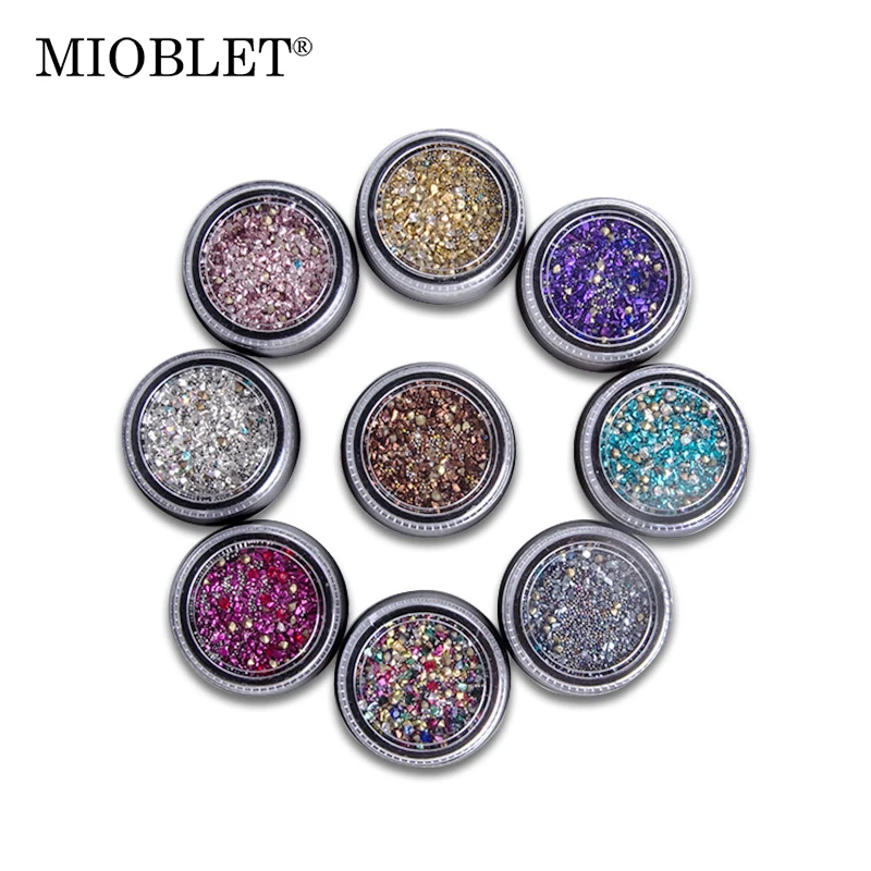 New 1 Box Mixed Nail Art Rhinestones Mini Nail Crystal + Chameleon Stone + Glass Beads For DIY Nails Art Decorations 3D Manicure
New 1 Box Mixed Nail Art Rhinestones Mini Nail Crystal + Chameleon Stone + Glass Beads For DIY Nails Art Decorations 3D Manicure