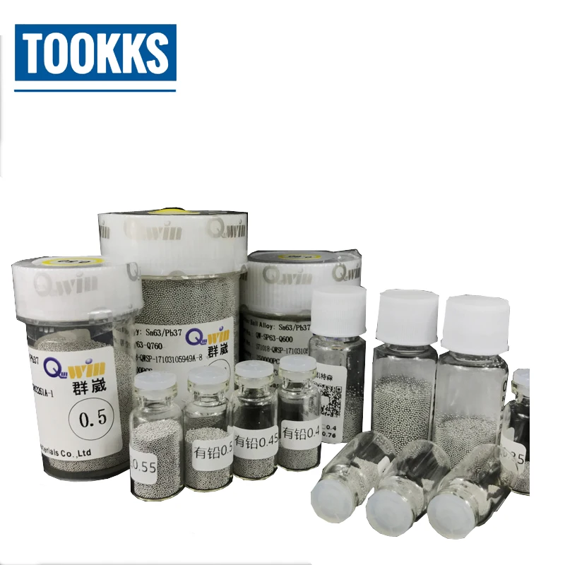 11 Bottles/Lot 25K BGA Reballing Leaded Solder Balls 0.2mm 0.25mm 0.3mm 0.35mm 0.4mm 0.45mm 0.5mm 0.55mm 0.6mm 0.65mm 0.76mm
11 Bottles/Lot 25K BGA Reballing Leaded Solder Balls 0.2mm 0.25mm 0.3mm 0.35mm 0.4mm 0.45mm 0.5mm 0.55mm 0.6mm 0.65mm 0.76mm