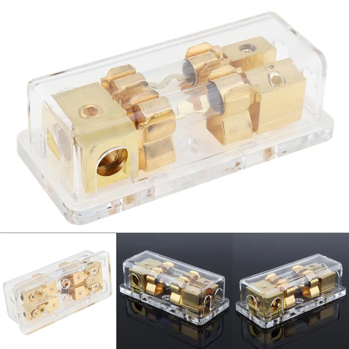 Universal 60A 1 In 2 Ways Transparent Copper Plated Car Stereo Audio Power Fuse Holder for Cars Boat and Other Vehicles Audio
Universal 60A 1 In 2 Ways Transparent Copper Plated Car Stereo Audio Power Fuse Holder for Cars Boat and Other Vehicles Audio