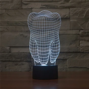 Tooth 3d Lamp 7 Color Change Remote Switch Small Night Light Colored Lights Atmosphere Lamp Bedroom Light For Gift Motion Lamp
Tooth 3d Lamp 7 Color Change Remote Switch Small Night Light Colored Lights Atmosphere Lamp Bedroom Light For Gift Motion Lamp