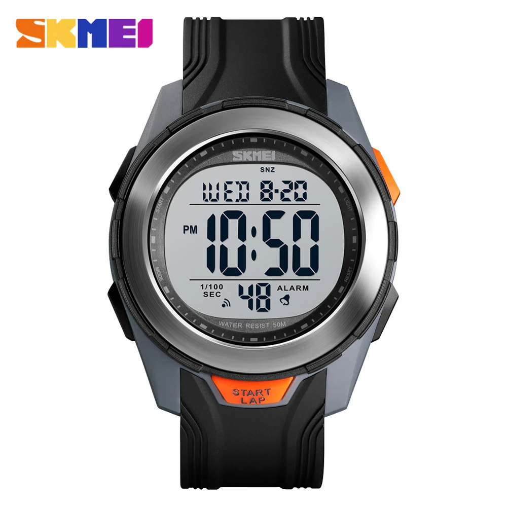 

SKMEI Simple Men Sports Watches Back Light LED 50M Waterproof Digital Watch Chronograph Week Wristwatches Relogio Masculino 1503