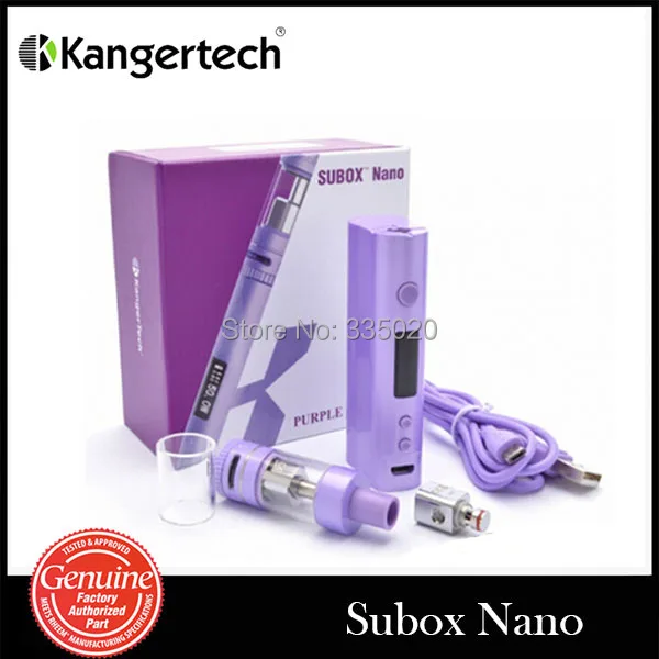 Original Kanger Subox Nano Starter kit 50W Kbox Nano Battery mod with Subtank Nano Atomizer
Original Kanger Subox Nano Starter kit 50W Kbox Nano Battery mod with Subtank Nano Atomizer