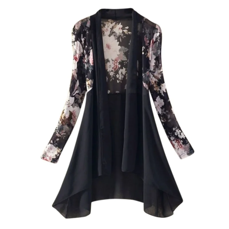 Print Floral / Stars Women's Blouse Chiffon Open Stitch Cardigan Long Sleeve Irregular Hem Women's Shirt Summer Sunscreen Top
Print Floral / Stars Women's Blouse Chiffon Open Stitch Cardigan Long Sleeve Irregular Hem Women's Shirt Summer Sunscreen Top