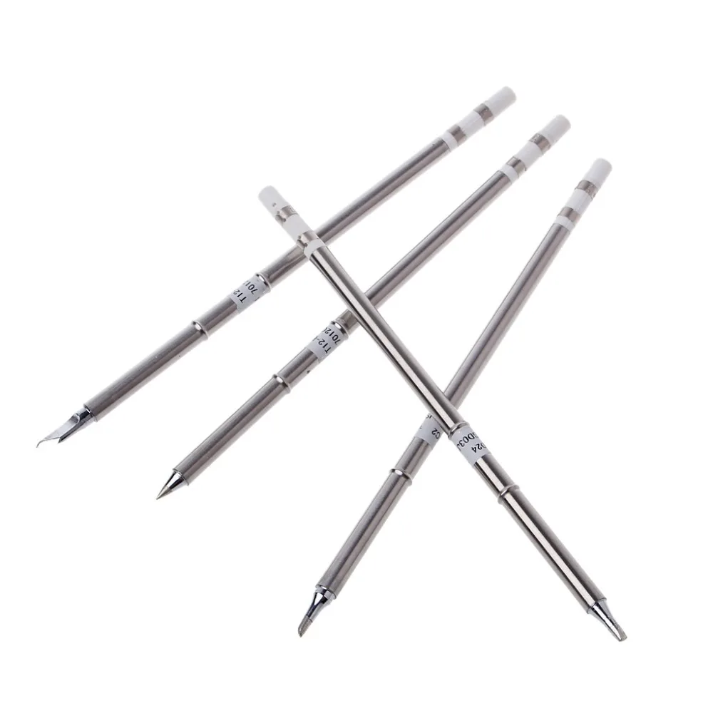 4 Pcs T12 Series Solder Iron Tips For Hakko Soldering Rework Station FX-951 FX-952 Welding Tips
4 Pcs T12 Series Solder Iron Tips For Hakko Soldering Rework Station FX-951 FX-952 Welding Tips