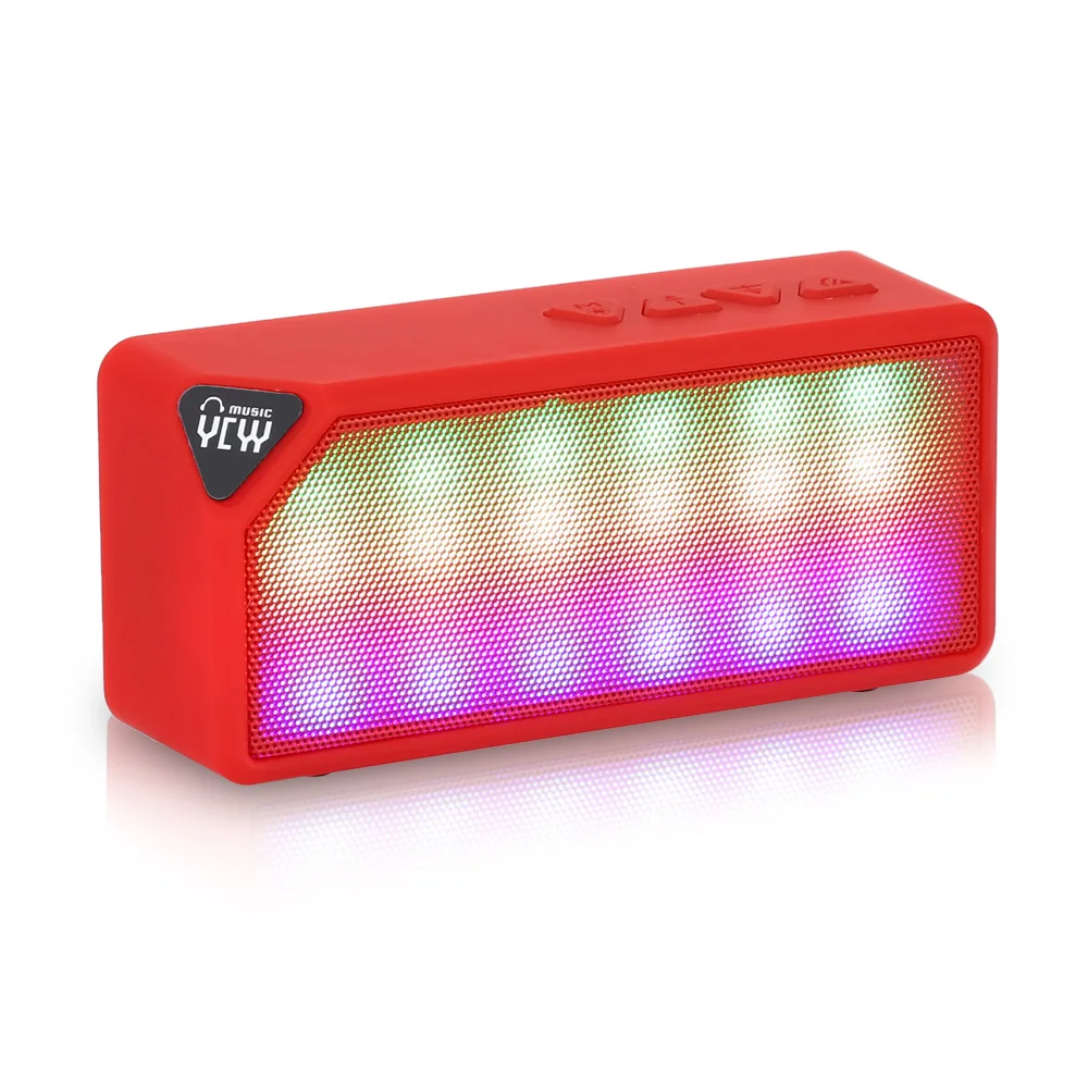 YCYY X3S 3W Multi-color Flash LED Light Wireless Bluetooth Speaker Hands Free FM Radio Loudspeaker Box 1