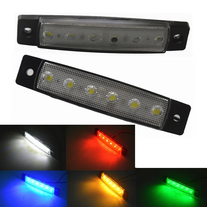 Car External Lights DC LED 12V/24V 6 SMD LED Auto Car Bus Truck Lorry Side Marker Indicator low Led Trailer Light Rear Side Lamp
Car External Lights DC LED 12V/24V 6 SMD LED Auto Car Bus Truck Lorry Side Marker Indicator low Led Trailer Light Rear Side Lamp