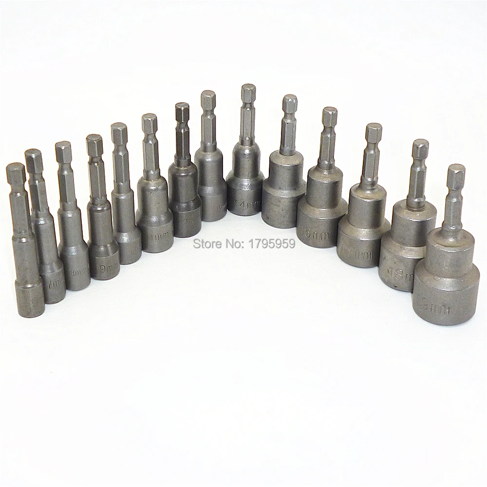 14pcs Socket 6mm to 19mm Professional Magnetic Nut Driver Set Metric Socket 1/4" Hex Shank Drill Bit Adapter for Power Tools
14pcs Socket 6mm to 19mm Professional Magnetic Nut Driver Set Metric Socket 1/4" Hex Shank Drill Bit Adapter for Power Tools