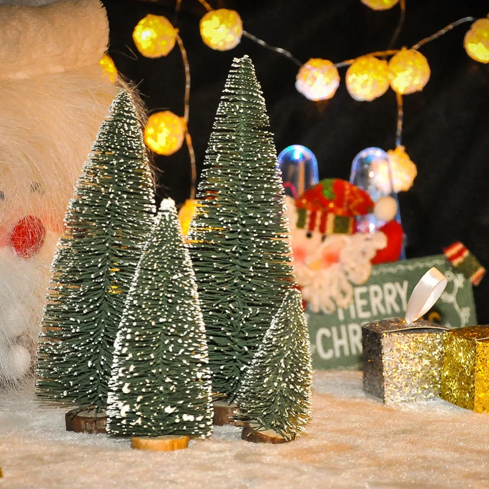 4 шт. искусственная Мини Рождественская елка маленькая настольная Ассорти