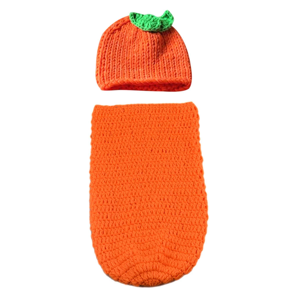 Newborn Knitted Hat with Sleep Bag Pumpkin Soft Handmade Baby Photography Set AN88 
Newborn Knitted Hat with Sleep Bag Pumpkin Soft Handmade Baby Photography Set AN88