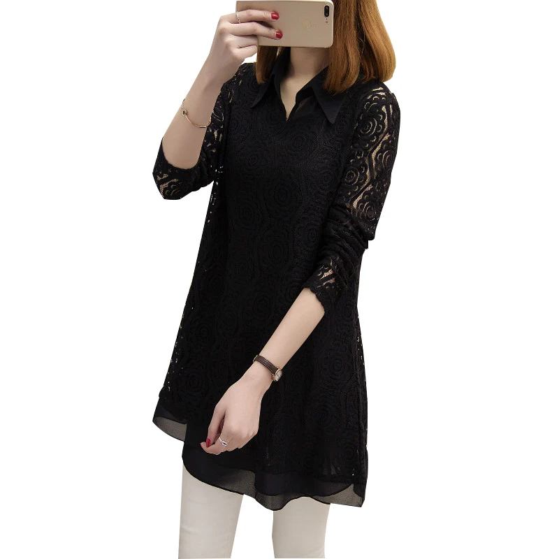 2018 summer 2 pieces women chiffon blouse plus size 4XL 5XL lace loose long shirts office lady work shirts tops
2018 summer 2 pieces women chiffon blouse plus size 4XL 5XL lace loose long shirts office lady work shirts tops