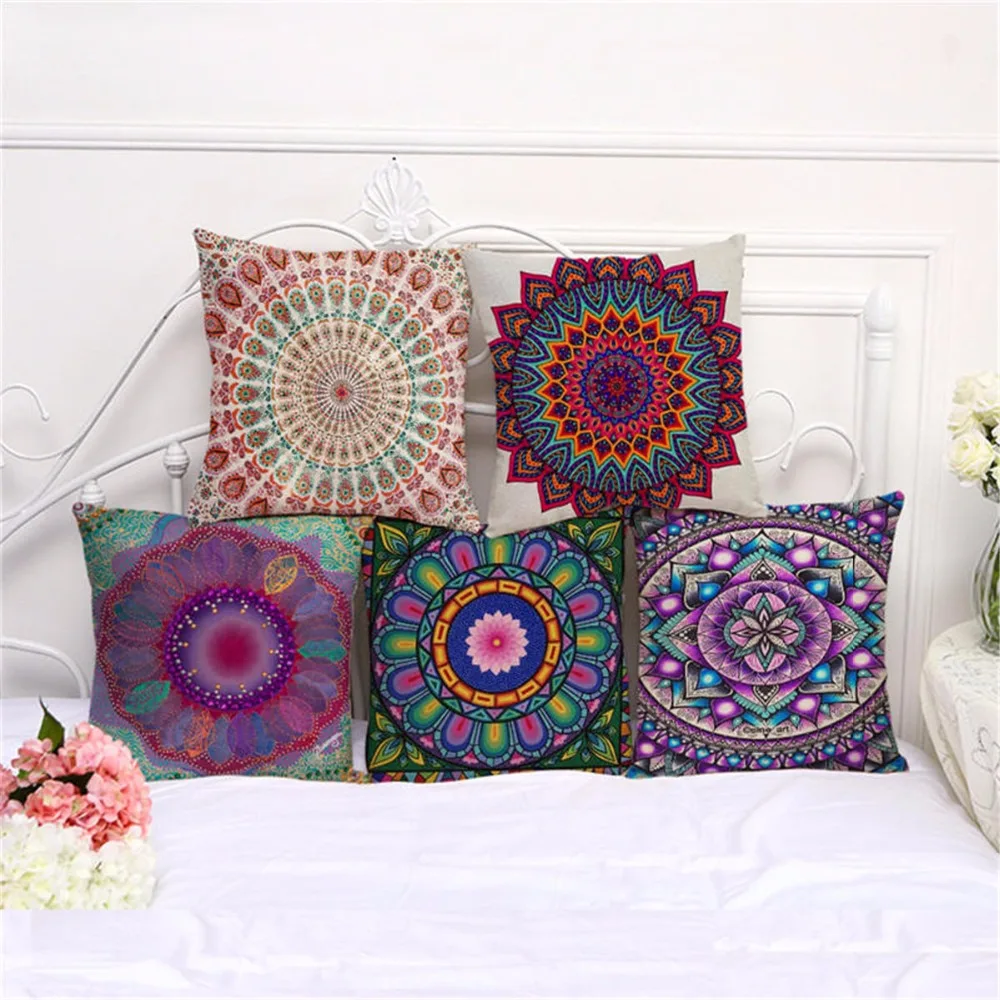 12 Colors Bohemian Style Mandala Cushion Cover Cotton Linen Decorative Bedroom Sofa Pillowcase Pillow Case Cover Home Textile
12 Colors Bohemian Style Mandala Cushion Cover Cotton Linen Decorative Bedroom Sofa Pillowcase Pillow Case Cover Home Textile