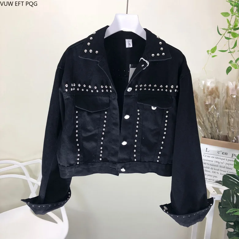 Fashion Beading Short Blue Black Design Short Jeans Jacket Women Denim Jacket Female S Batwing Sleeve Loose Outwear Streetwear
Fashion Beading Short Blue Black Design Short Jeans Jacket Women Denim Jacket Female S Batwing Sleeve Loose Outwear Streetwear