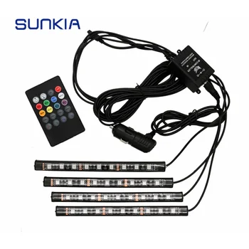 4Pcs/Set Car Styling Music Control Car RGB LED Strip Light Changeable Colors Atmosphere Lamp Kit with IR Remote Interior Lights
4Pcs/Set Car Styling Music Control Car RGB LED Strip Light Changeable Colors Atmosphere Lamp Kit with IR Remote Interior Lights