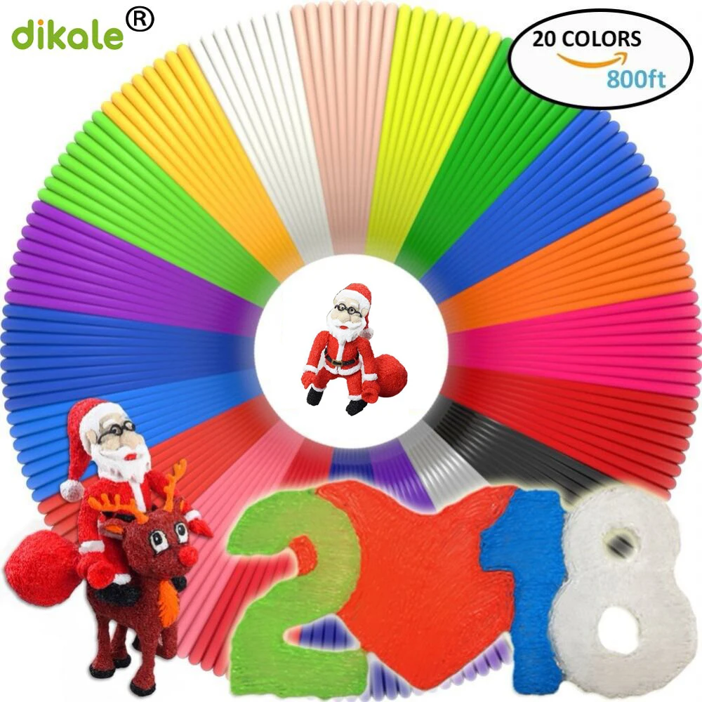 dikale 20colors/set(in total 240 meter)PLA 3D Pen Filament 1.75mm for 3D Printing Pen 12M/Color 3d pen refills
dikale 20colors/set(in total 240 meter)PLA 3D Pen Filament 1.75mm for 3D Printing Pen 12M/Color 3d pen refills