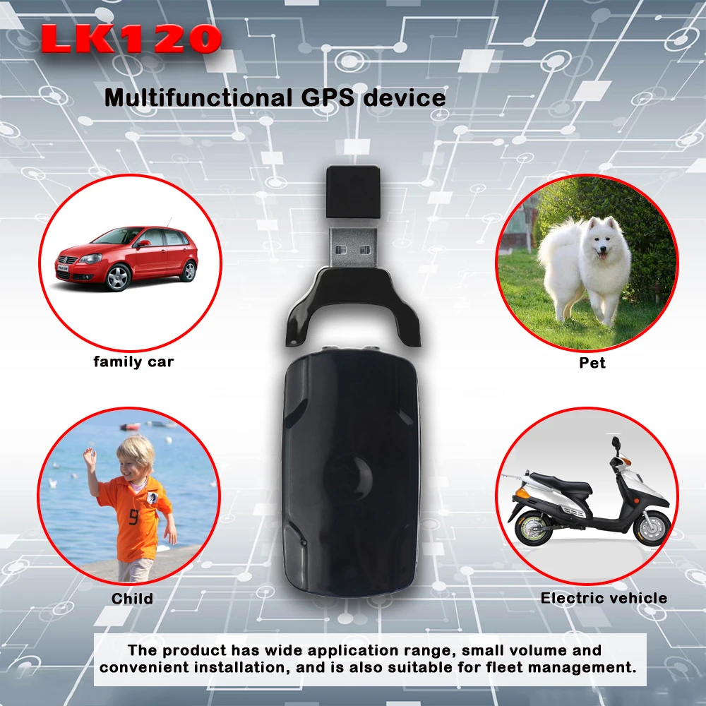 GPS Tracker LK120 Real Time Tracking Device GSM GPRS GPS Locator Google Map Tracking USB GPS Waterproof Geo Fence Free APP Track 
GPS Tracker LK120 Real Time Tracking Device GSM GPRS GPS Locator Google Map Tracking USB GPS Waterproof Geo Fence Free APP Track