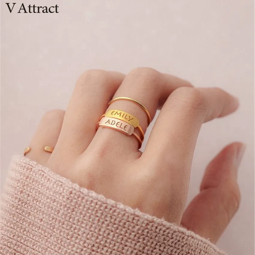Stacking Bar Ring Women Men Wedding Jewelry Custom Name Rings Personalized Gold Silver Engraved Anillos Mujer Christmast Gift
Stacking Bar Ring Women Men Wedding Jewelry Custom Name Rings Personalized Gold Silver Engraved Anillos Mujer Christmast Gift