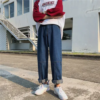 2019 Spring And Summer New Loose Retro Jeans Tooling Trend Wide Leg Straight Pants Casual Streetwear Hip Hop
2019 Spring And Summer New Loose Retro Jeans Tooling Trend Wide Leg Straight Pants Casual Streetwear Hip Hop