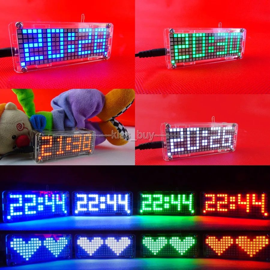 dc 5v Dot Matrix DIY Kits digital clock electronic Alarm clock microcontroller time white color led thermometer
dc 5v Dot Matrix DIY Kits digital clock electronic Alarm clock microcontroller time white color led thermometer