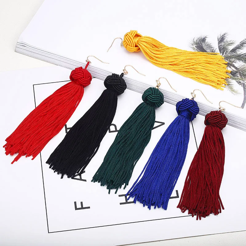 Handmade Earrings Fringe Earrings Ball Round Long Tassels Dangle Fashion Stud for Women Female Femme 2019 Gift Red Black
Handmade Earrings Fringe Earrings Ball Round Long Tassels Dangle Fashion Stud for Women Female Femme 2019 Gift Red Black