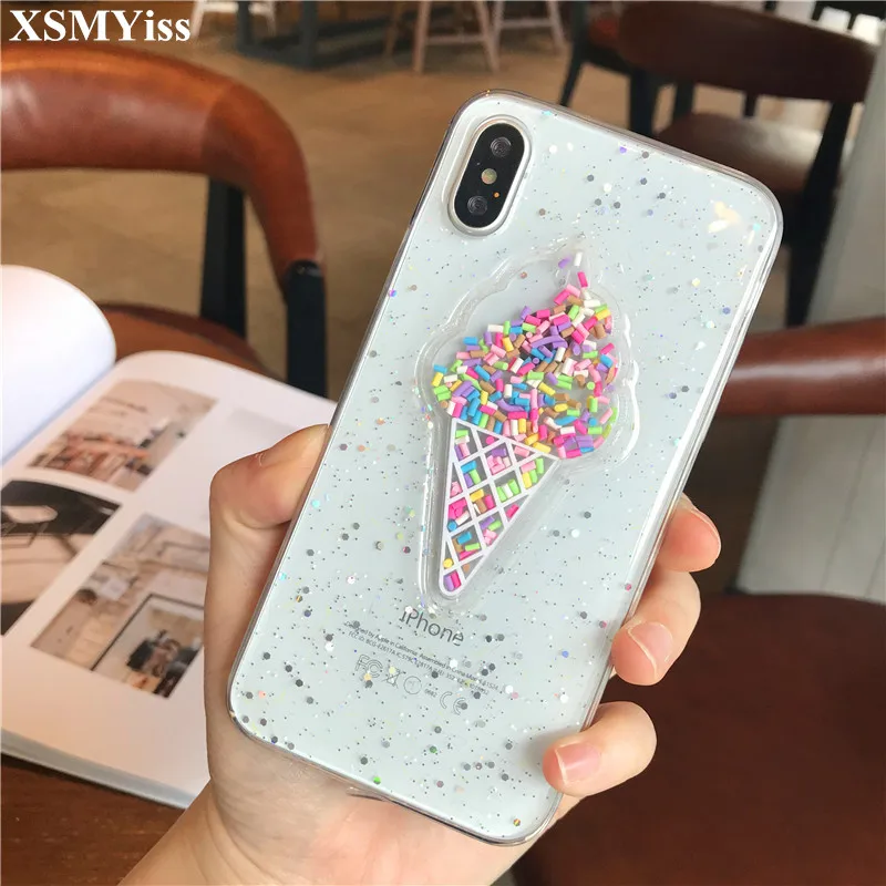 XSMYiss ice cream Epoxy powder for iPhone 7 8 plus case mobile phone shell peach TPU protective sleeve for iphone X 6 plus cases 
XSMYiss ice cream Epoxy powder for iPhone 7 8 plus case mobile phone shell peach TPU protective sleeve for iphone X 6 plus cases