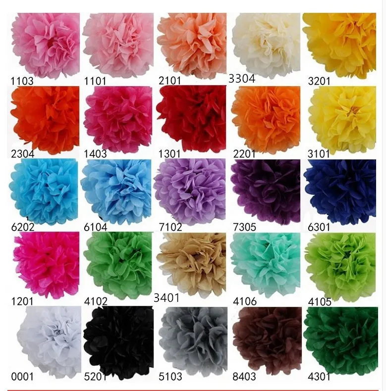 

10cm 15cm 20cm 25cm 30cm 35cm Wedding Decorative Paper Pompoms 4 6 8 10 12 14 inch Pom Poms Balls Home Birthday Party Decoration