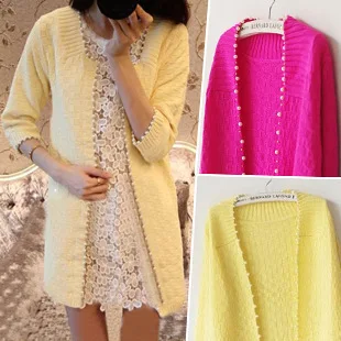 Long Sleeve Cardigan Women Plaid Knitting Black Spring Jackets Pearls Beading Casual Coat Female Roupas Femininas 2015 New J39
Long Sleeve Cardigan Women Plaid Knitting Black Spring Jackets Pearls Beading Casual Coat Female Roupas Femininas 2015 New J39