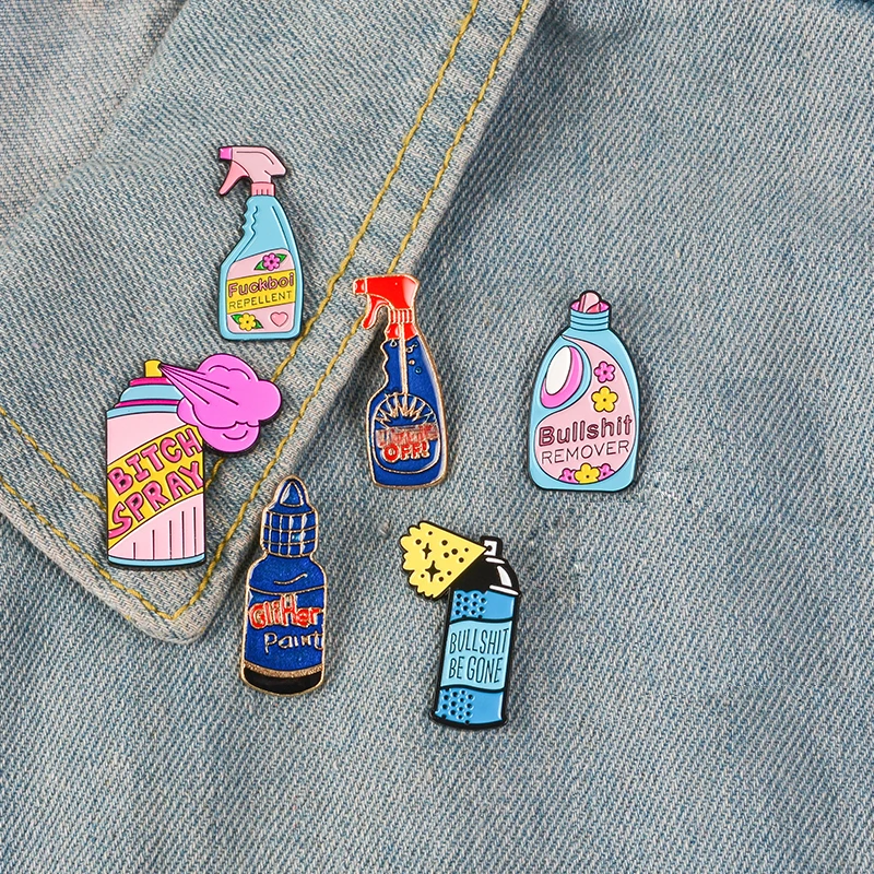 Spray Collection ! Clean Repellent Button Big bottle Paint Enamel Brooch Detergent pin For Jackets Badge
Spray Collection ! Clean Repellent Button Big bottle Paint Enamel Brooch Detergent pin For Jackets Badge